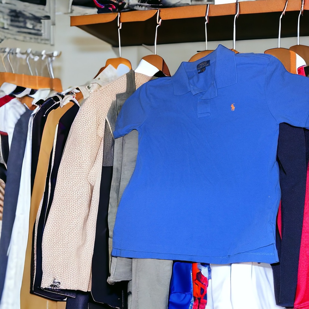 Polo Ralph Lauren Boys Blue Polo Shirt Size L 14-16